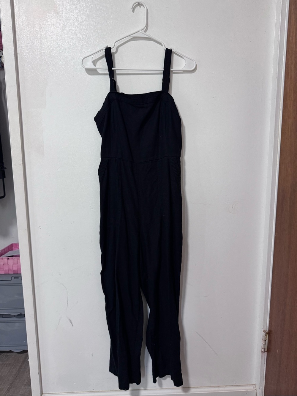 Old Navy Black Wide-Leg Jumpsuit with Adjustable Straps